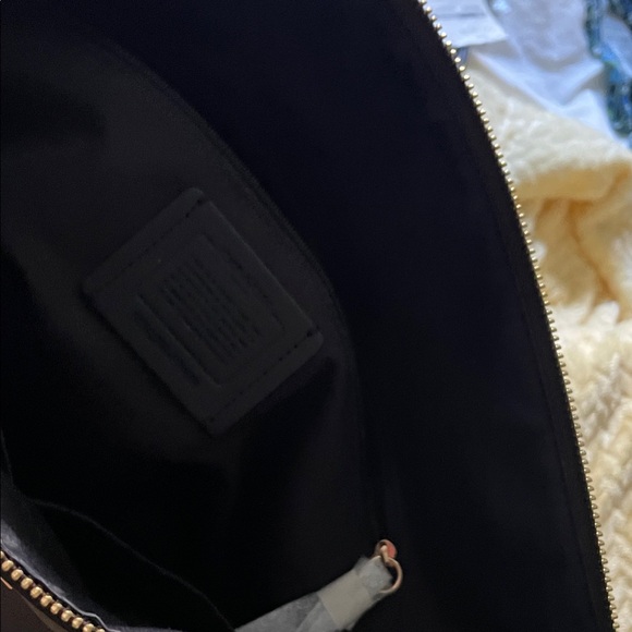 Coach Dark Brown Tote with Black Accents - Picture 5 of 7